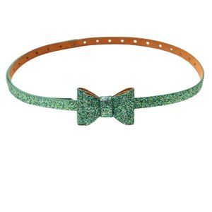 Bow Belt In Glitter Blue